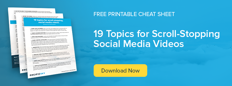 Free Download - Video Cheat Sheet: 19 Topics for Scroll-Stopping Social Media Videos