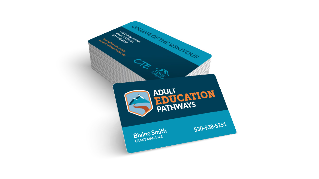 AEP business card design mockup