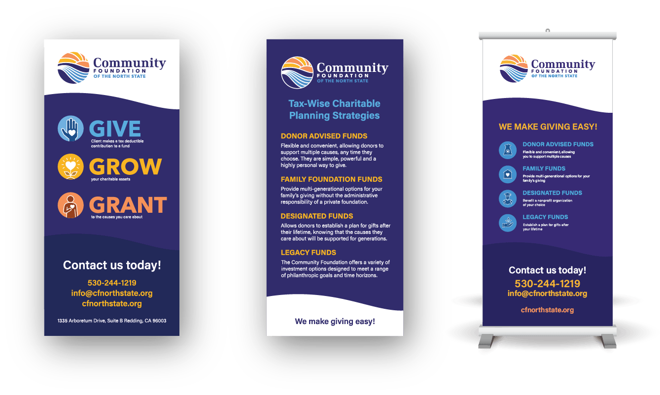 CFNS Rack Cards & Pull Up Banners Graphic Design Samples