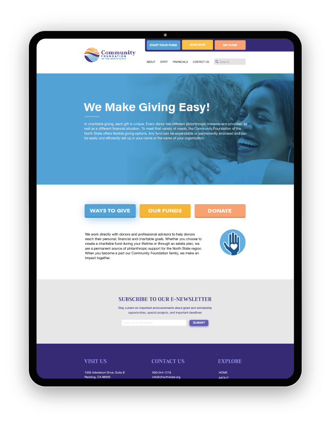 CFNS responsive website design sample