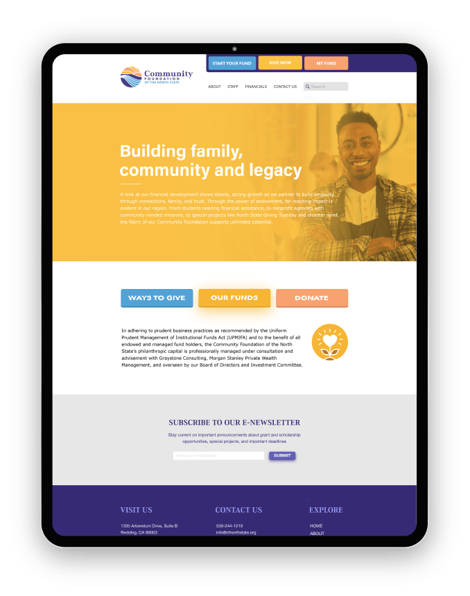 CFNS responsive website design sample