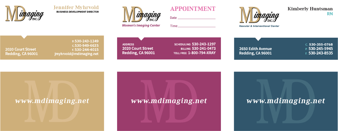 Medical service provider business card graphic design