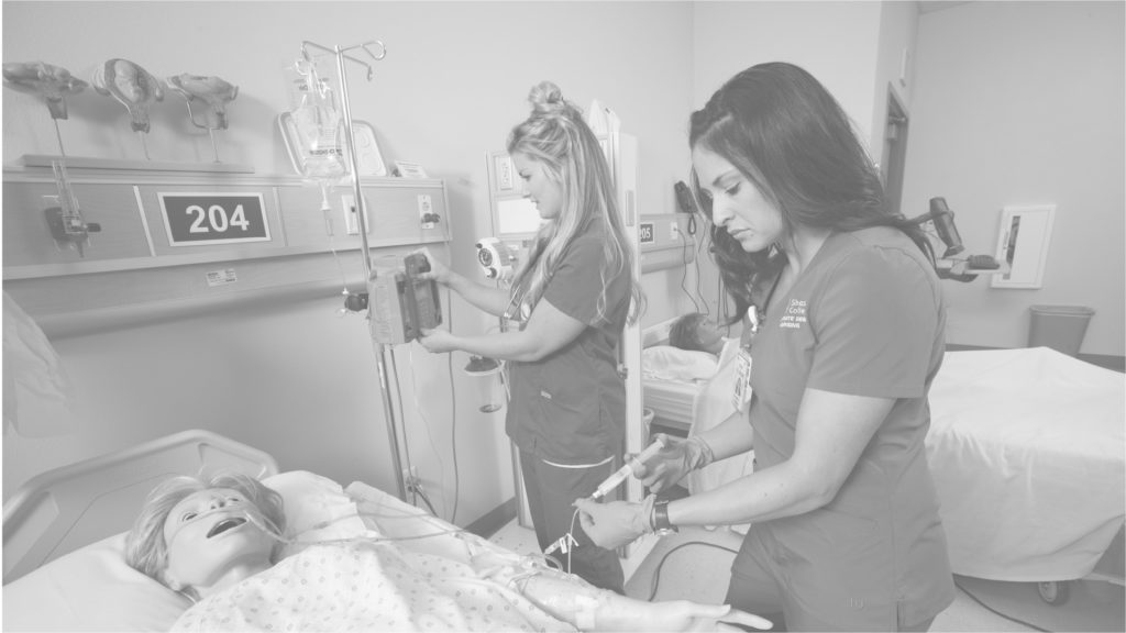 Shasta College vocational nursing students
